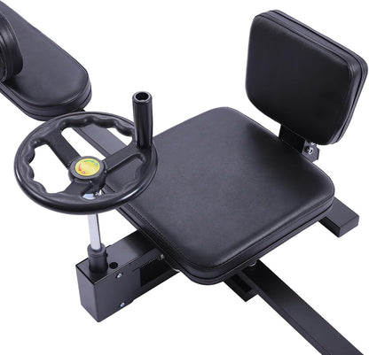 Dispositivo profesional de estiramiento de piernas, capacidad de 100 kg, ángulo ajustable hasta 200°.