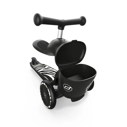 2025 Patinete Scoot & Ride Highwaykick 1 Lifestyle 2-en-1 con Asiento, para Niños de 1 a 5 Años, Diseño con Compartimento de Almacenamiento