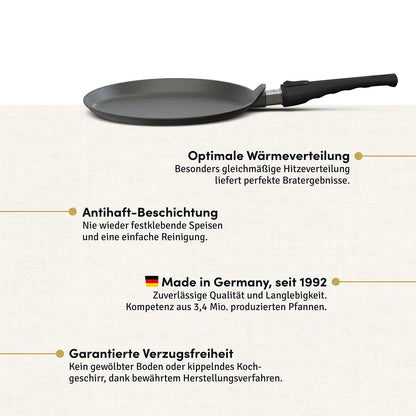 2025 Sartén para crepes / sartén plana Ø 28 cm