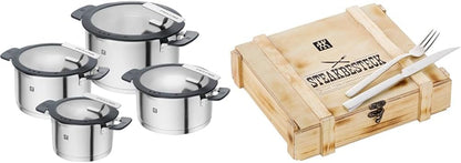 ZWILLING SIMPLIFY 66870-005-0 Pots set Stainless steel 5 pcs. Stainless steel, Silver Black