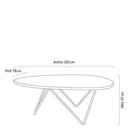 Mesa de Centro Louis Mármol Negro