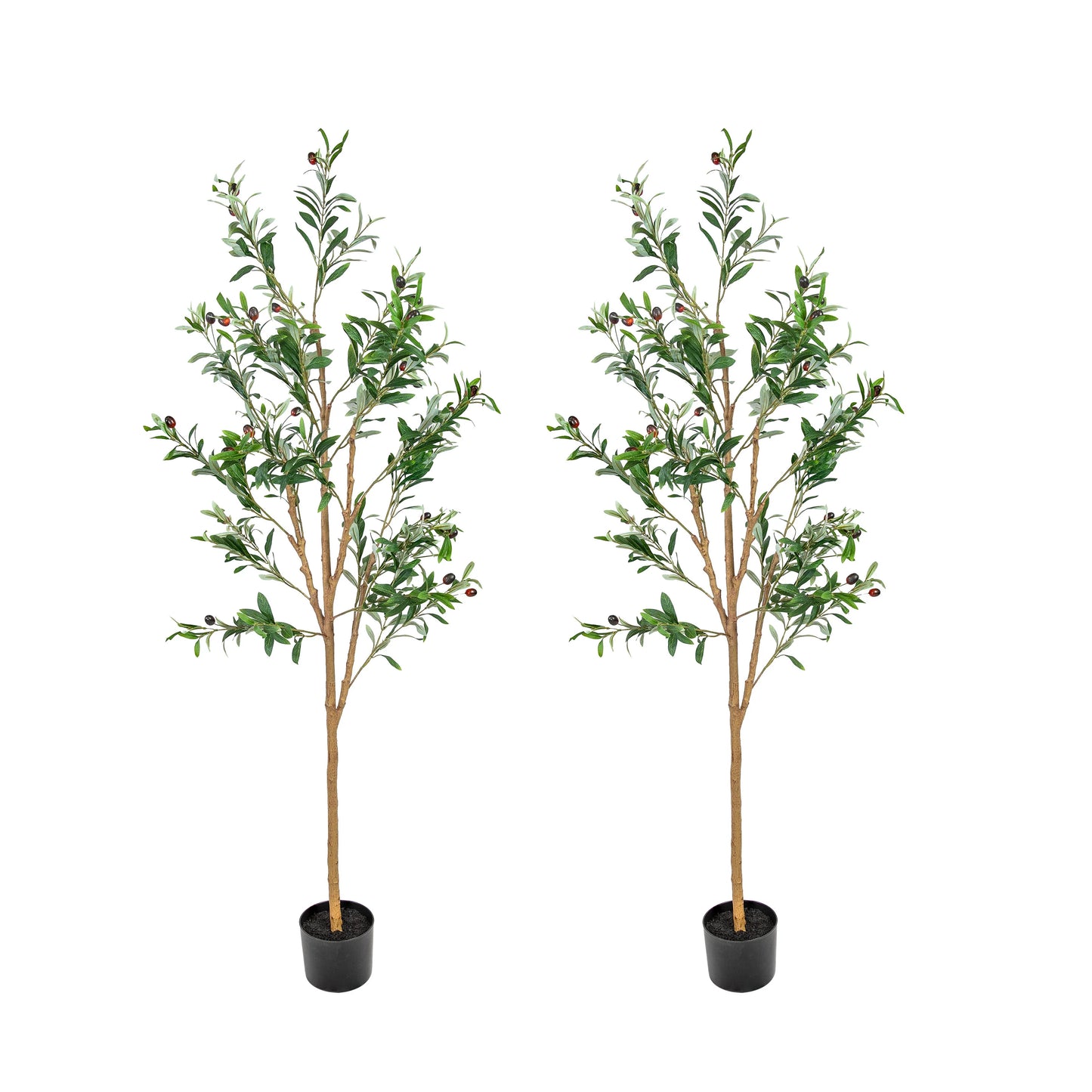 2025 Árbol de olivo artificial en maceta con hojas de seda de Sunnydaze