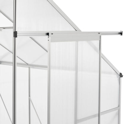 2025 Invernadero de jardín de aluminio con base – Ideal para frutas, verduras y resguardo invernal
