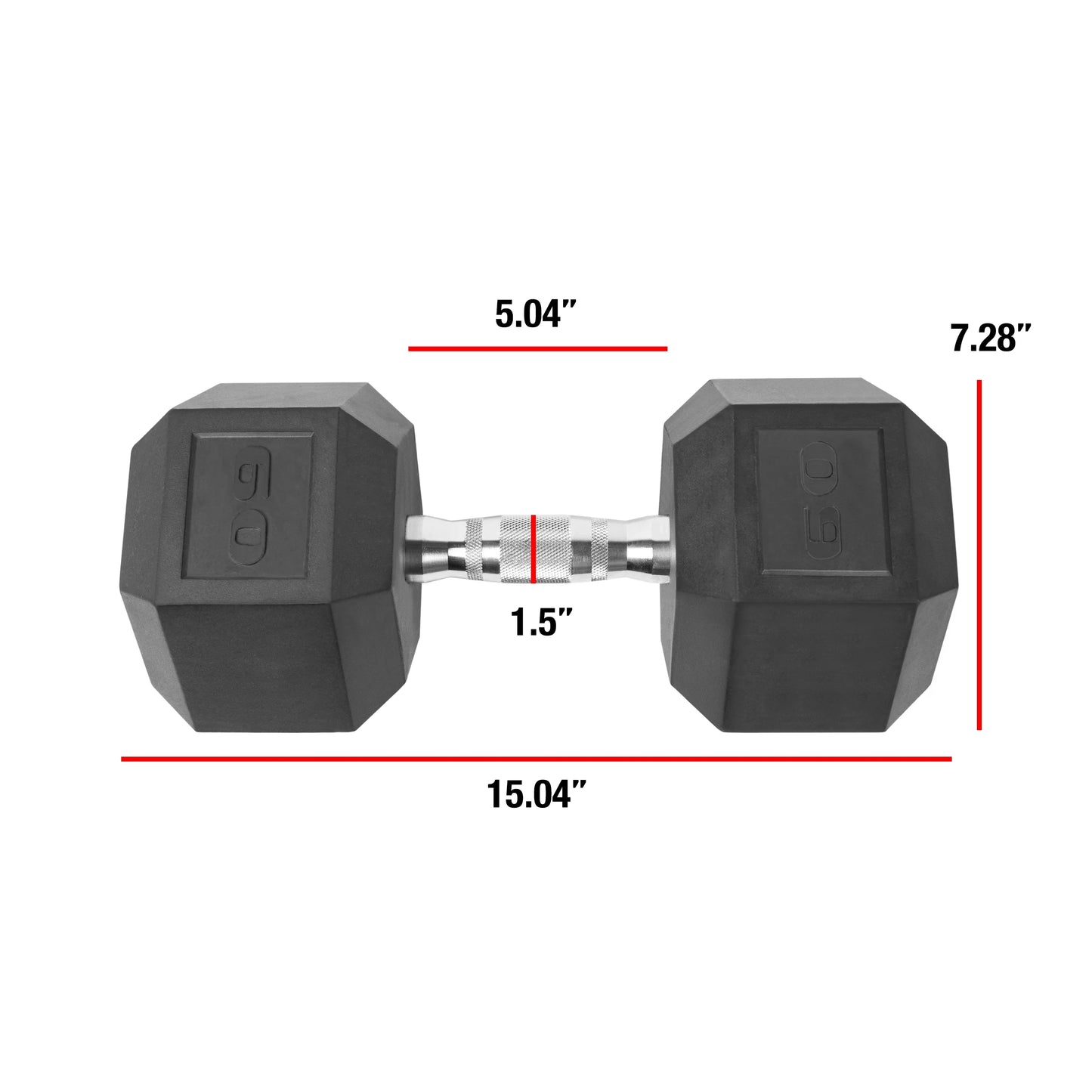 2025 (Pack de 2) Pesas hexagonales CAP Barbell de 60 lb con recubrimiento individual
