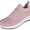 Pink slip-on sneaker with rhinestone details on a white background